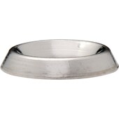 Rosette vernickelt, 4,0 x 9,0